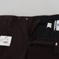 Elegant Brown Cotton Blend Trousers - SEHABRANDS