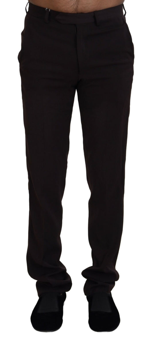 Elegant Brown Italian Dress Pants - SEHABRANDS