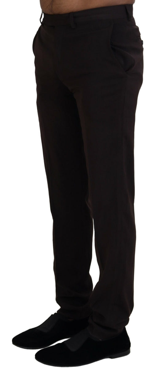 Elegant Brown Italian Dress Pants - SEHABRANDS