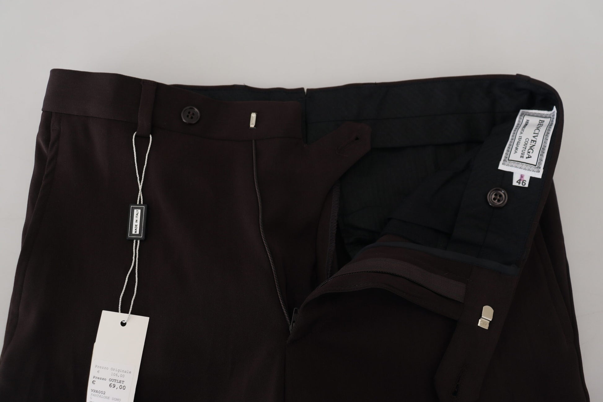 Elegant Brown Italian Dress Pants - SEHABRANDS