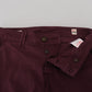 Maroon Skinny Fit Cotton Pants - SEHABRANDS