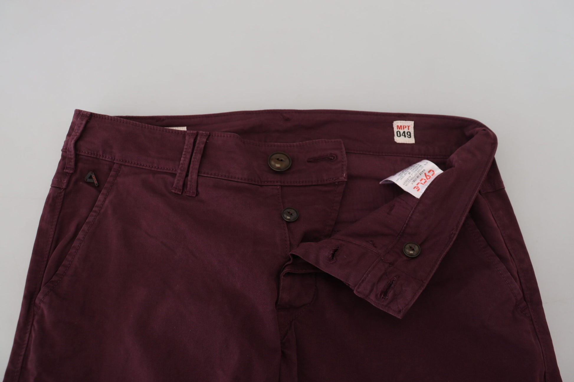 Maroon Skinny Fit Cotton Pants - SEHABRANDS