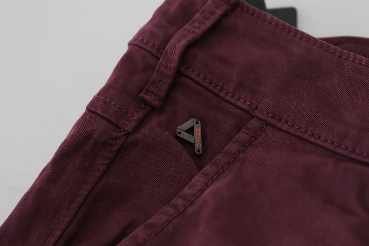 Maroon Skinny Fit Cotton Pants - SEHABRANDS