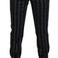 Elegant Gray Checkered Wool Chino Pants - SEHABRANDS