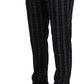 Elegant Gray Checkered Wool Chino Pants - SEHABRANDS