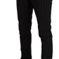 Elegant Striped Viscose Dress Pants for Men - SEHABRANDS