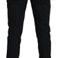 Elegant Striped Viscose Dress Pants for Men - SEHABRANDS