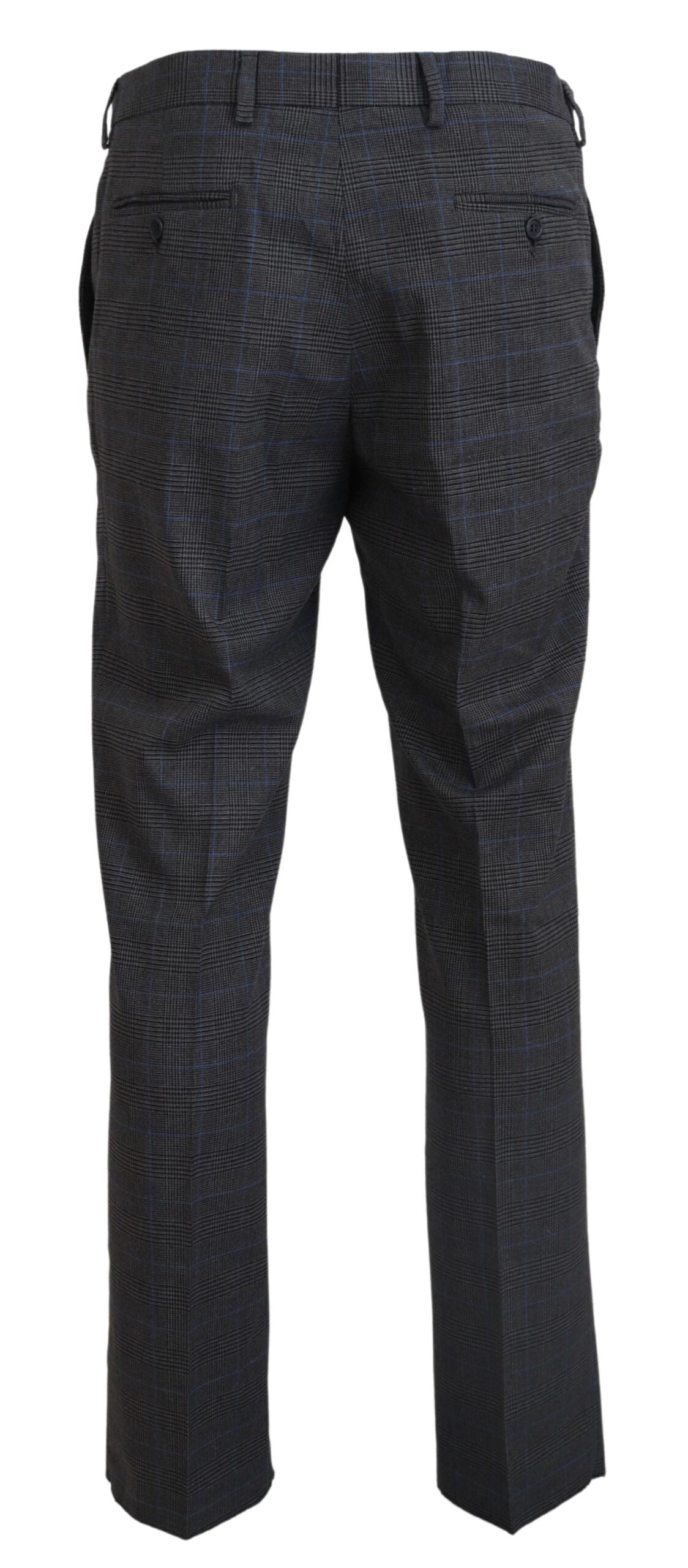 Elegant Checkered Wool Dress Pants for Men - SEHABRANDS