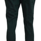 Elegant Dark Green Chino Trousers - SEHABRANDS