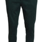 Elegant Dark Green Chino Trousers - SEHABRANDS