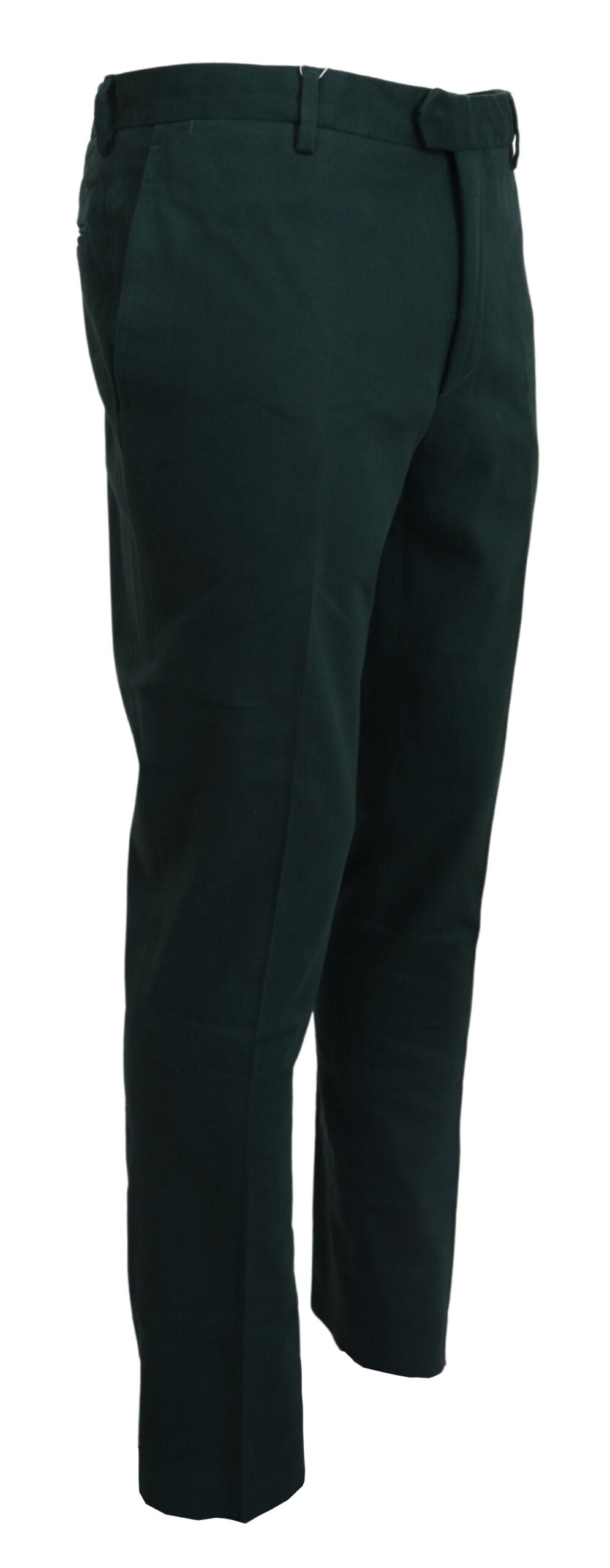 Elegant Dark Green Chino Trousers - SEHABRANDS