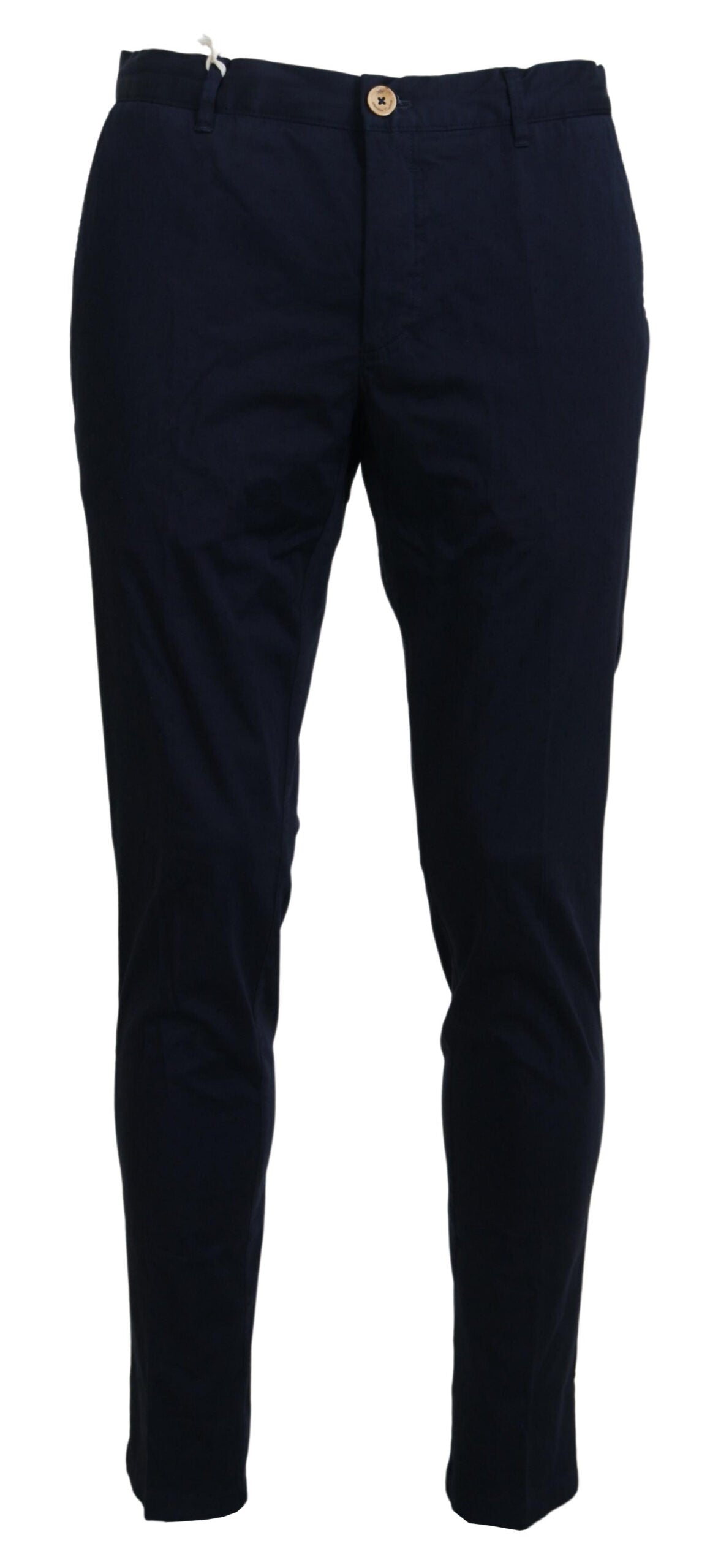 Elegant Dark Blue Slim Chino Pants - SEHABRANDS