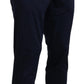 Elegant Dark Blue Slim Chino Pants - SEHABRANDS