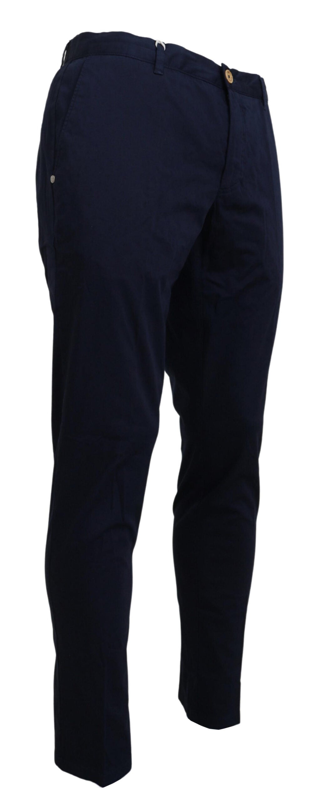 Elegant Dark Blue Slim Chino Pants - SEHABRANDS