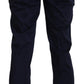 Elegant Dark Blue Slim Chino Pants - SEHABRANDS