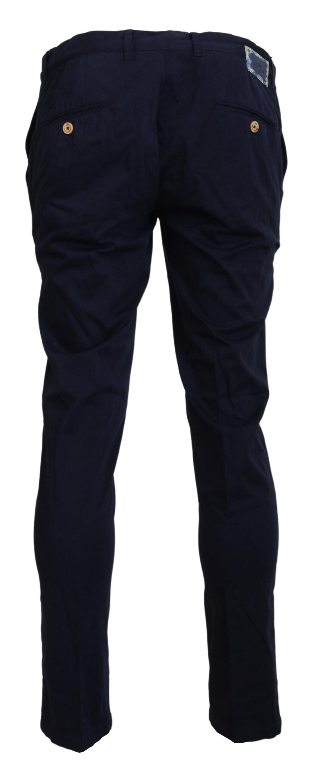 Elegant Dark Blue Slim Chino Pants - SEHABRANDS