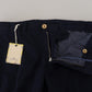 Elegant Dark Blue Slim Chino Pants - SEHABRANDS