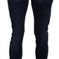 Chic Blue Straight Fit Corduroy Jeans - SEHABRANDS