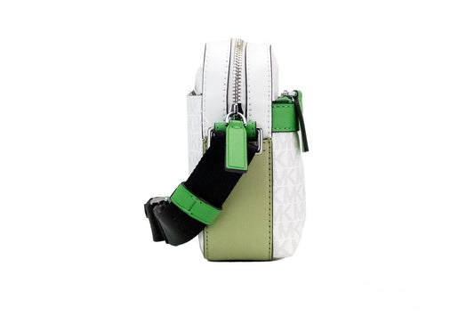 Cooper Small Bright White Palm Signature PVC Utility Crossbody Bag - SEHABRANDS