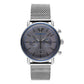 Sophisticated Silver Steel Chronograph Watch - SEHABRANDS