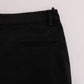 Chic Black Slim Fit Cotton Stretch Pants - SEHABRANDS