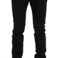 Elegant Slim Fit Black Cotton Trousers - SEHABRANDS