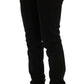 Elegant Slim Fit Black Cotton Trousers - SEHABRANDS