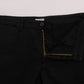 Elegant Slim Fit Black Cotton Trousers - SEHABRANDS