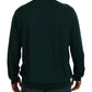 Dolce & Gabbana Elegant Green V-Neck Cashmere Sweater