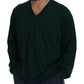 Dolce & Gabbana Elegant Green V-Neck Cashmere Sweater