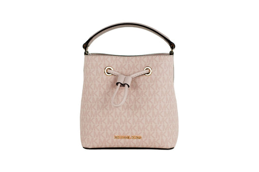 Suri Small Dark Powder Blush Signature PVC Bucket Crossbody Handbag - SEHABRANDS