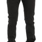 Elegant Slim-Fit Gray Cotton Trousers - SEHABRANDS