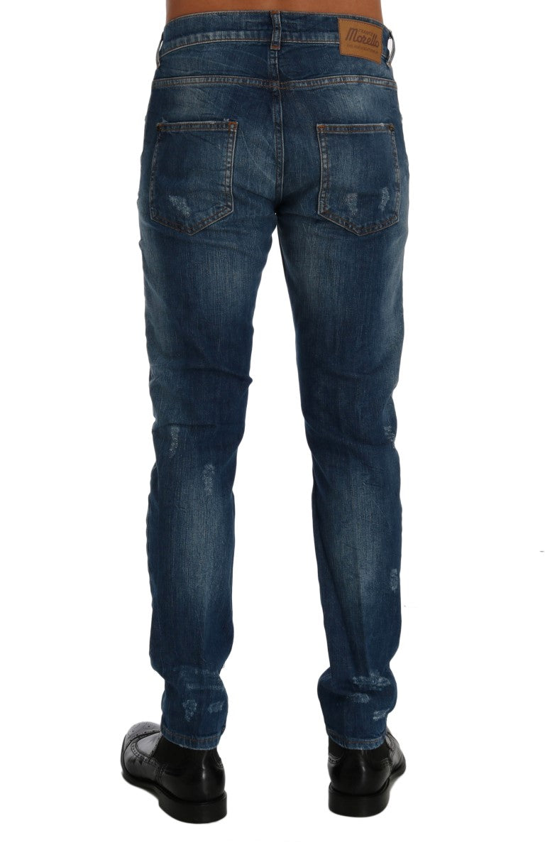 Chic Slim Fit Blue Wash Jeans - SEHABRANDS