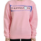 Elegant Pink Long Sleeve Pullover Sweater - SEHABRANDS