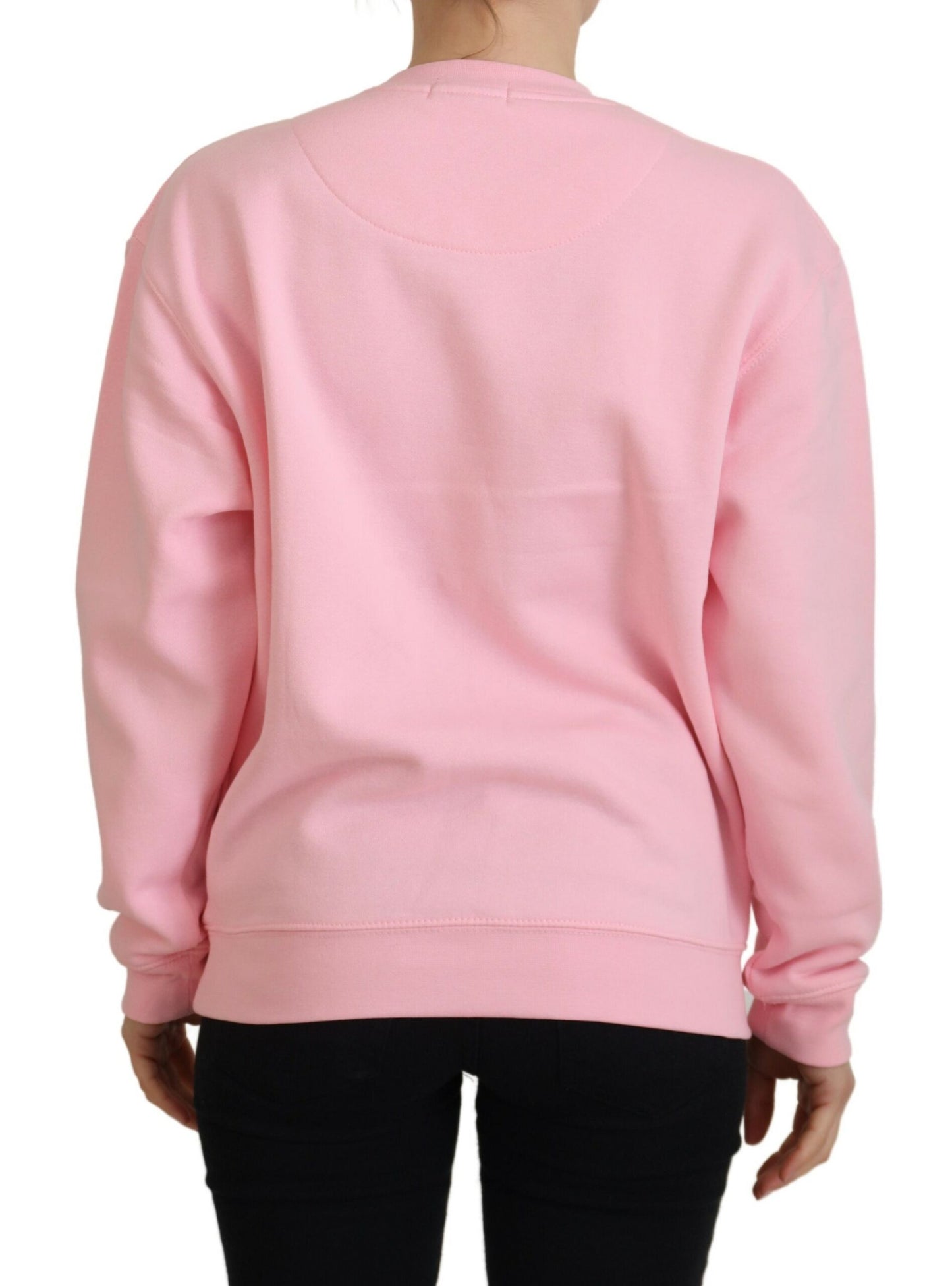 Elegant Pink Long Sleeve Pullover Sweater - SEHABRANDS