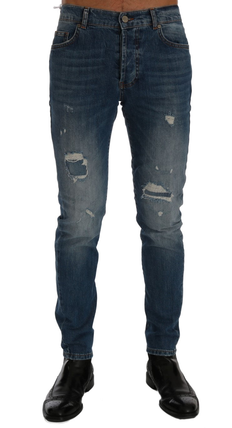 Svelte Italian Denim - Slim Fit Blue Jeans - SEHABRANDS