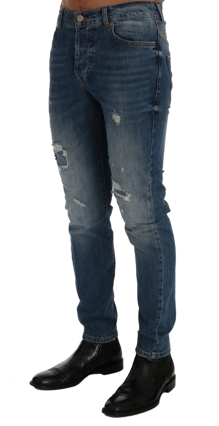 Svelte Italian Denim - Slim Fit Blue Jeans - SEHABRANDS