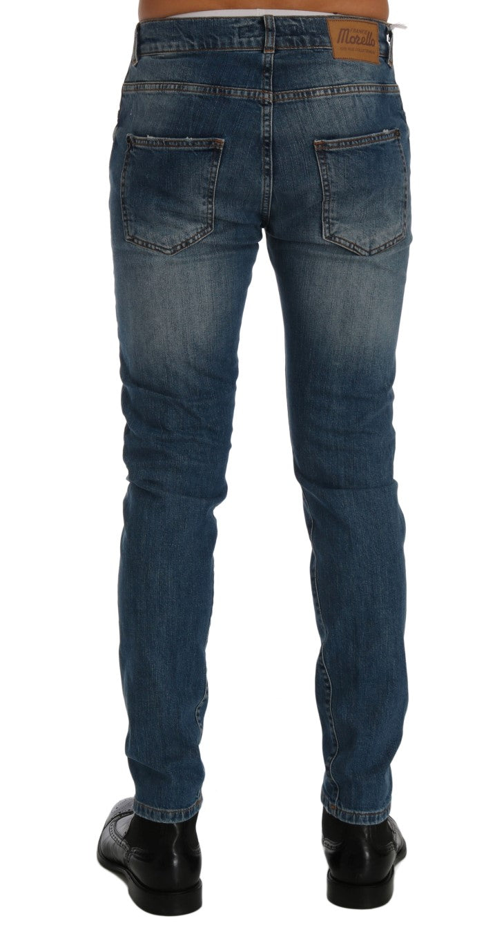 Svelte Italian Denim - Slim Fit Blue Jeans - SEHABRANDS