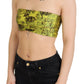 Chic Cropped Stretch Top Bra in Multicolor Print - SEHABRANDS