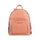 Jaycee Medium Sherbert Pebbled Leather Zip Pocket Backpack Bookbag - SEHABRANDS