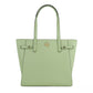 Carmen Large Light Sage Saffiano Leather North South Tote Handbag - SEHABRANDS