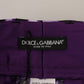 Dolce & Gabbana Elegant High Waist Straight Purple Pants