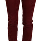 Dolce & Gabbana Chic Maroon Corduroy Pants