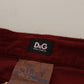 Dolce & Gabbana Chic Maroon Corduroy Pants