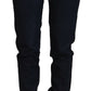 Sleek Black Low Waist Denim Pants - SEHABRANDS