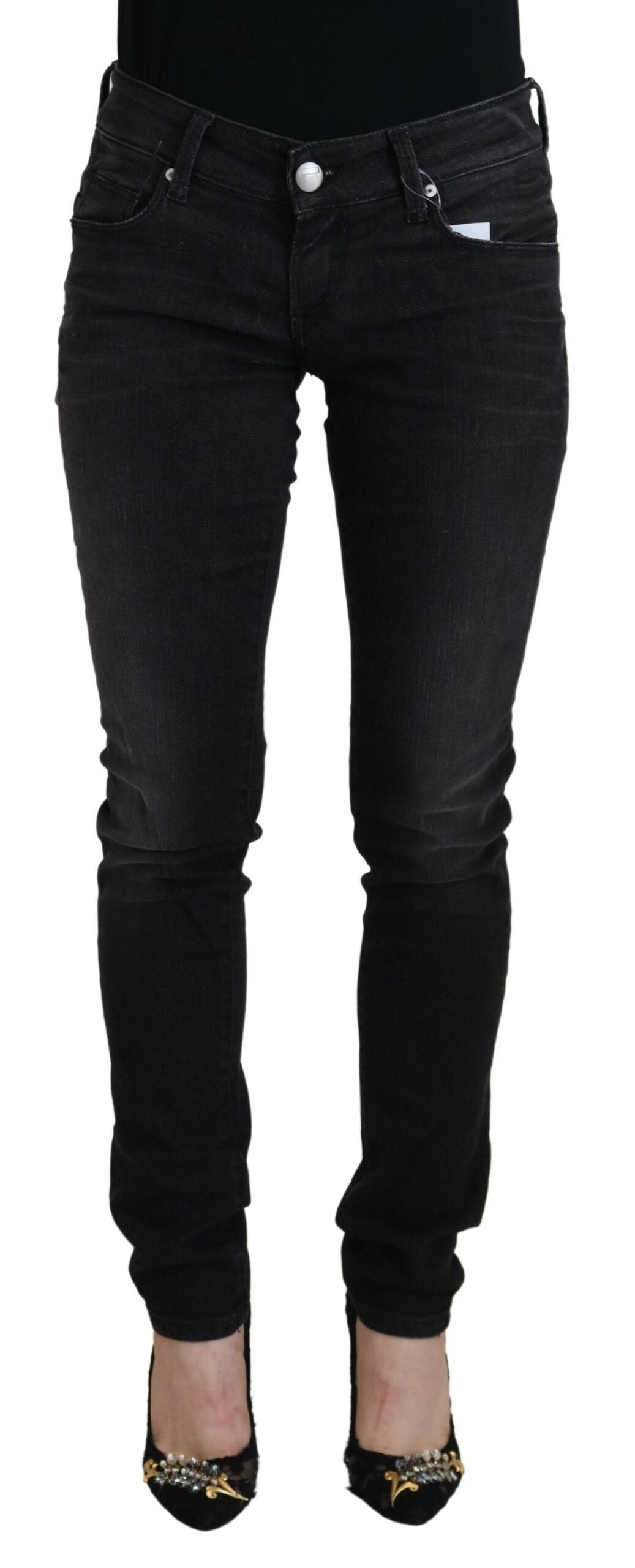 Chic Black Low Waist Straight Leg Jeans - SEHABRANDS