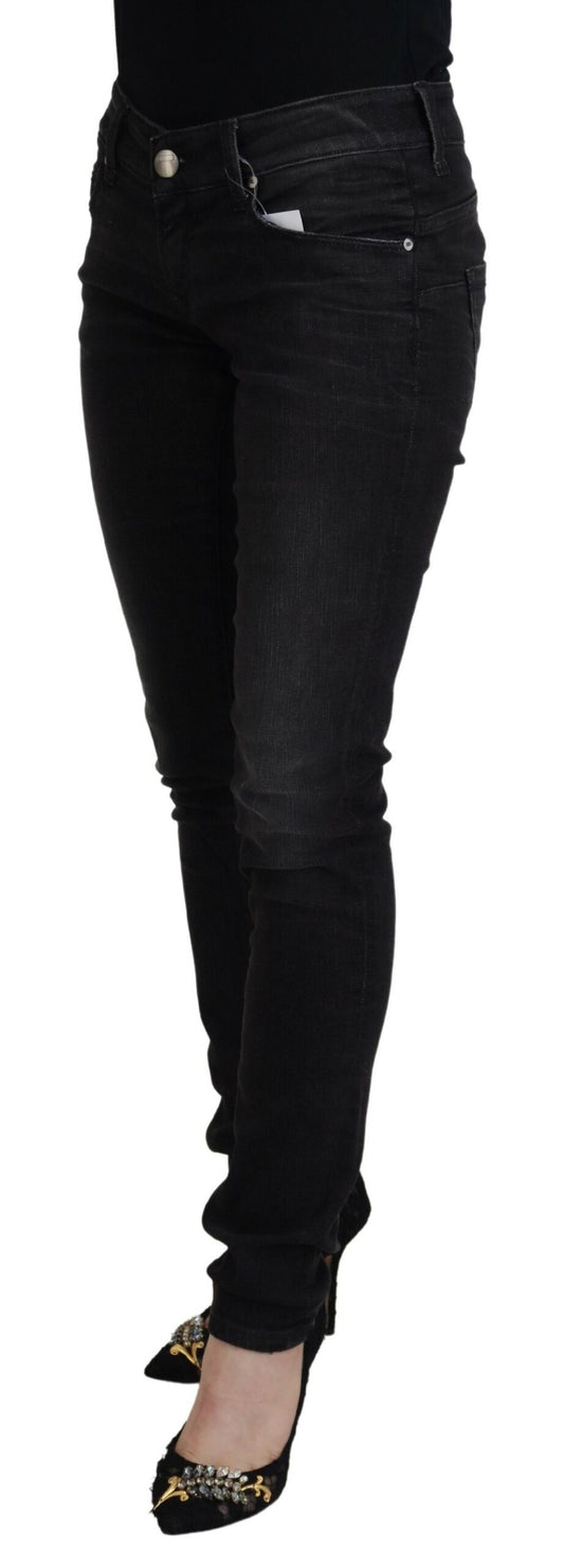 Chic Black Low Waist Straight Leg Jeans - SEHABRANDS