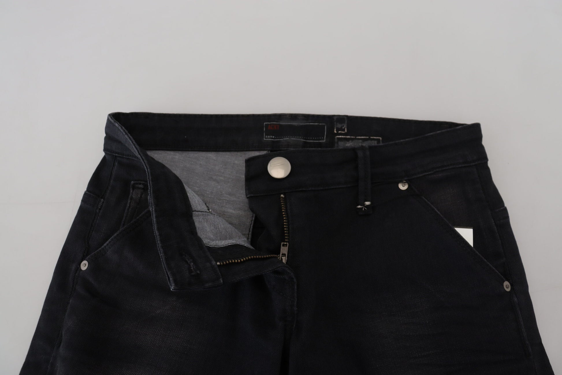 Sleek Black Washed Low Waist Skinny Jeans - SEHABRANDS