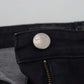 Sleek Black Washed Low Waist Skinny Jeans - SEHABRANDS