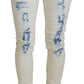 Chic Low Waist Tattered Skinny Jeans - SEHABRANDS